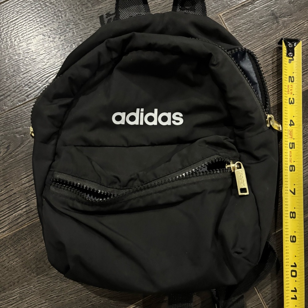 Adidas Black Backpack with Gold Accents